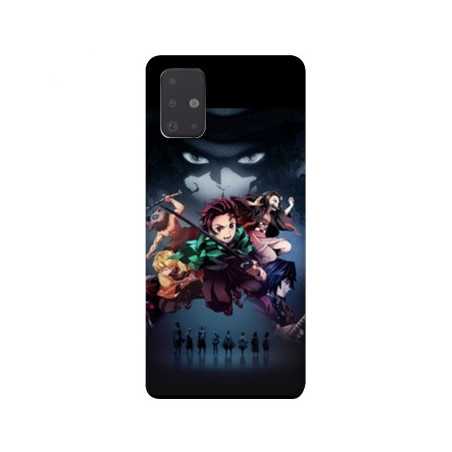 Coque pour Samsung Galaxy A51 Manga demon Slayer Noir
