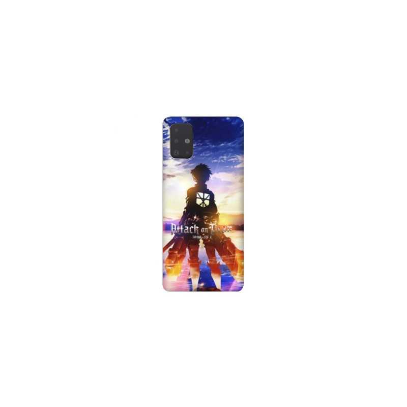 Coque pour Samsung Galaxy A51 Manga Attaque titans Soleil