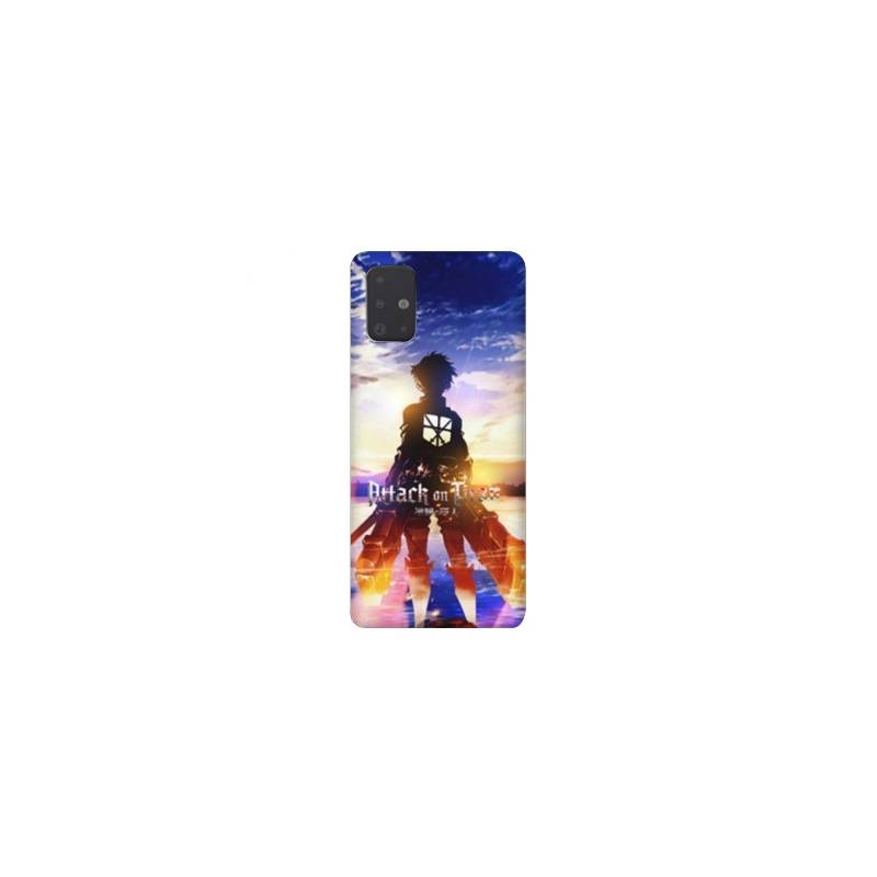 Coque pour Samsung Galaxy A51 Manga Attaque titans Soleil