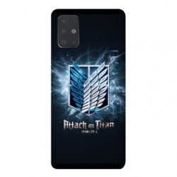 Coque pour Samsung Galaxy A51 Manga Attaque titans noir