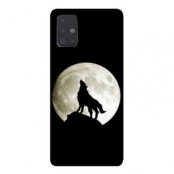 Coque pour Samsung Galaxy A51 Loup Noir