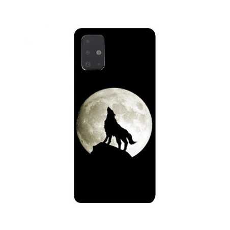 Coque pour Samsung Galaxy A51 Loup Noir