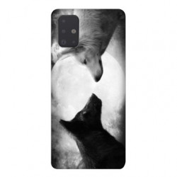 Coque pour Samsung Galaxy A51 Loup Duo