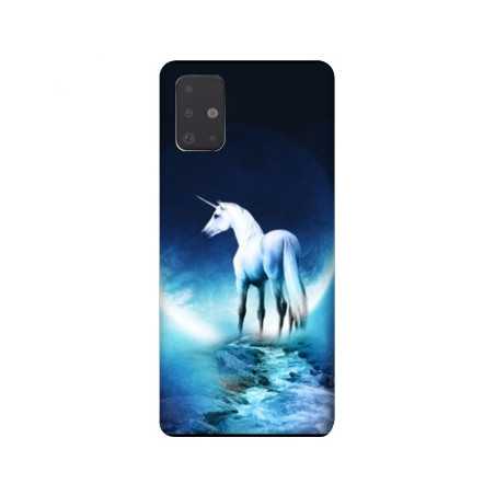 Coque pour Samsung Galaxy A51 Licorne Lune