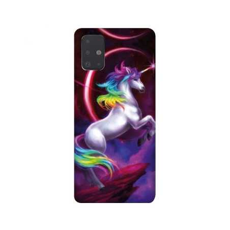 Coque pour Samsung Galaxy A51 Licorne Arc en ciel