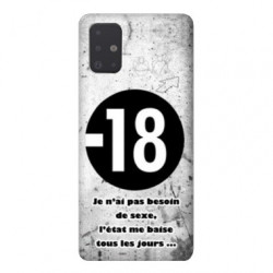 Coque pour Samsung Galaxy A51 Humour 18 ans
