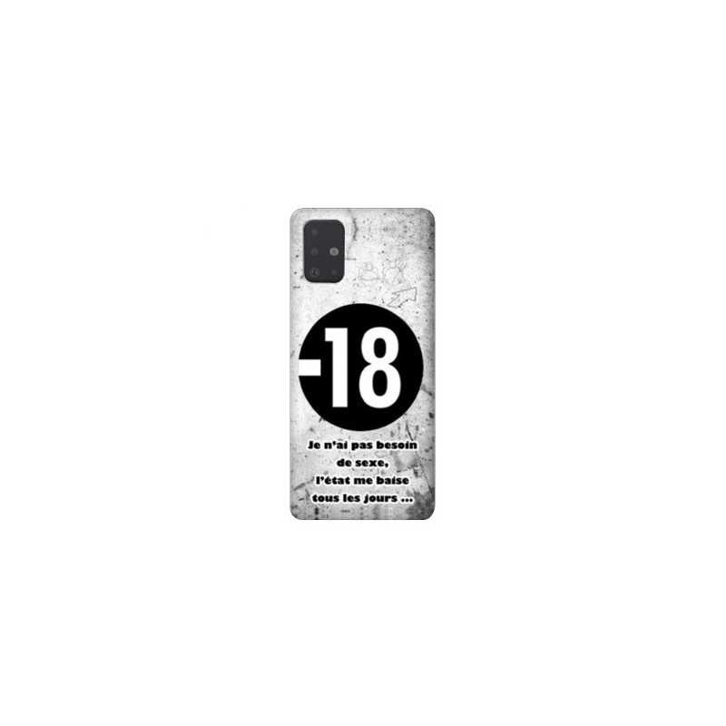 Coque pour Samsung Galaxy A51 Humour 18 ans