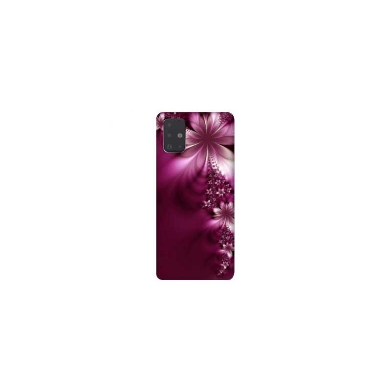 Coque pour Samsung Galaxy A51 fleur violette montante
