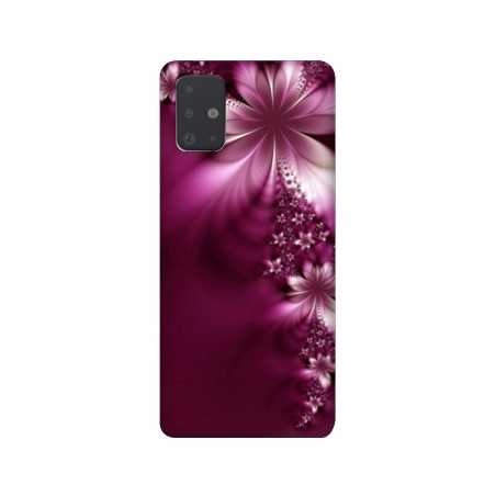 Coque pour Samsung Galaxy A51 fleur violette montante