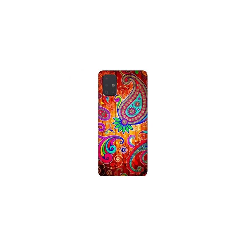 Coque pour Samsung Galaxy A51 fleur psychedelic