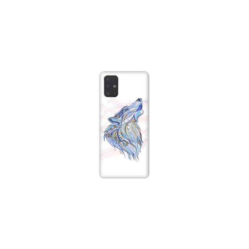 Coque pour Samsung Galaxy A51 Ethniques Loup Color