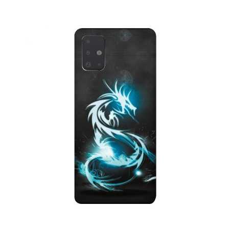Coque pour Samsung Galaxy A51 Dragon Bleu