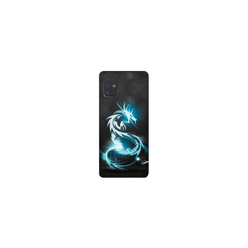 Coque pour Samsung Galaxy A51 Dragon Bleu