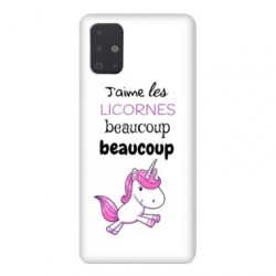 Coque pour Samsung Galaxy A51 Decale licornes