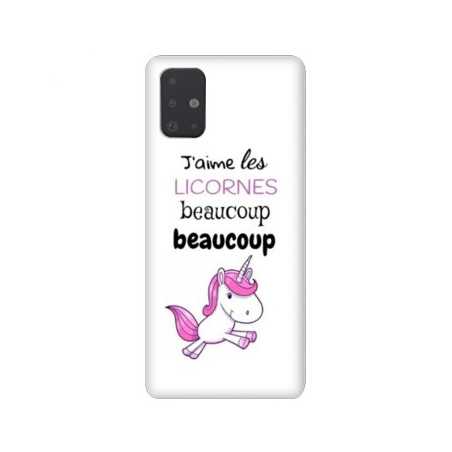 Coque pour Samsung Galaxy A51 Decale licornes