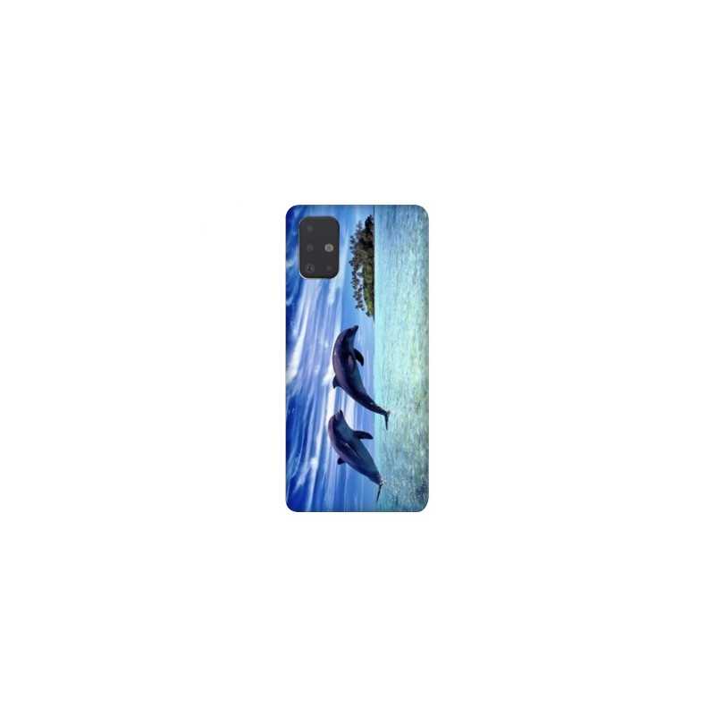 Coque pour Samsung Galaxy A51 Dauphin ile