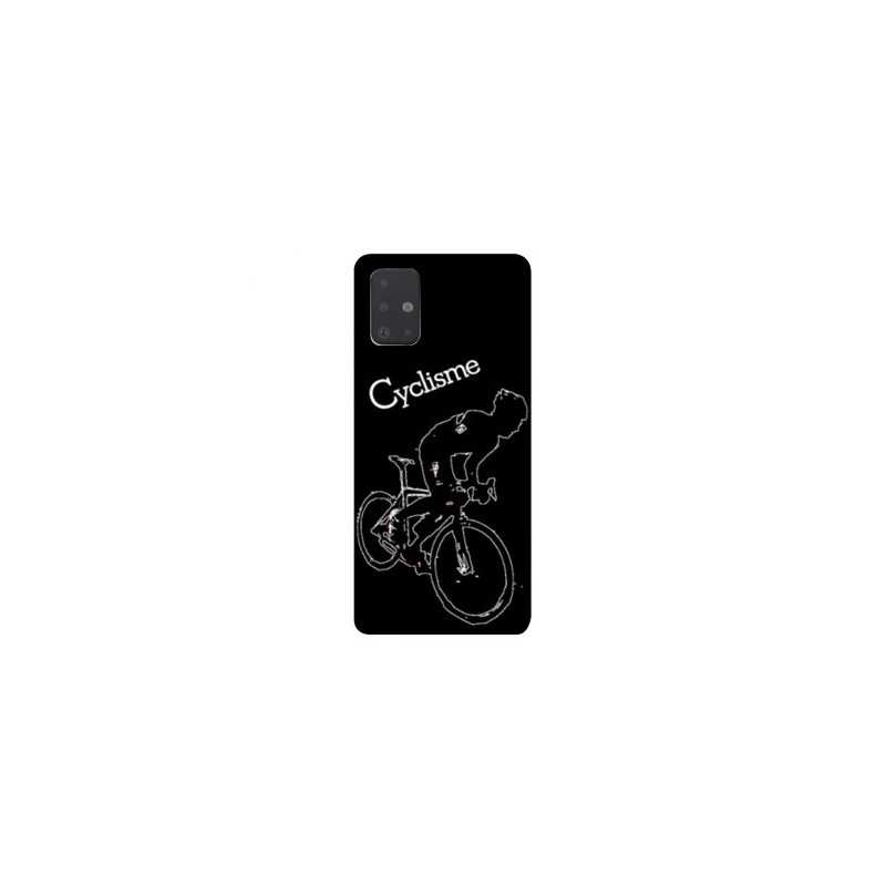 Coque pour Samsung Galaxy A51 Cyclisme Ombre blanche