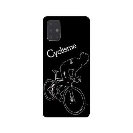 Coque pour Samsung Galaxy A51 Cyclisme Ombre blanche