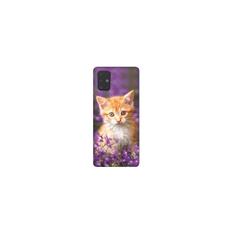 Coque pour Samsung Galaxy A51 Chat Violet