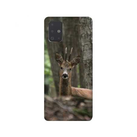 Coque pour Samsung Galaxy A51 chasse chevreuil Bois