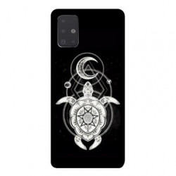 Coque pour Samsung Galaxy A51 Animaux Maori Tortue noir