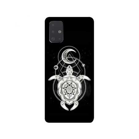 Coque pour Samsung Galaxy A51 Animaux Maori Tortue noir