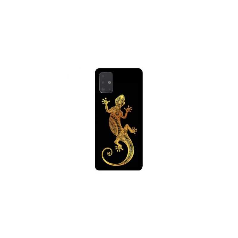 Coque pour Samsung Galaxy A51 Animaux Maori lezard noir