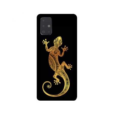 Coque pour Samsung Galaxy A51 Animaux Maori lezard noir