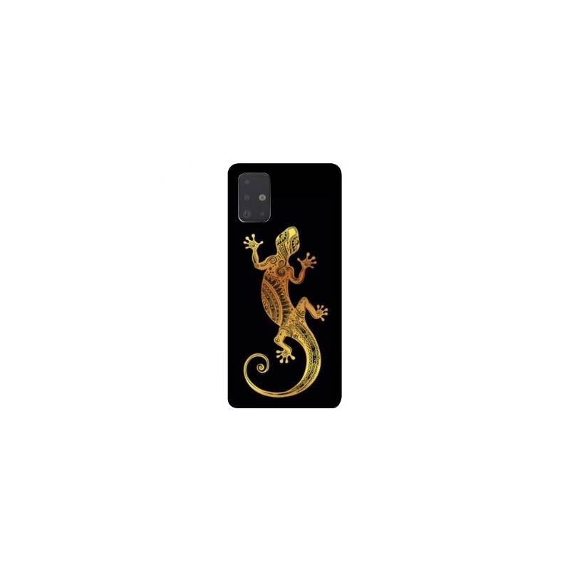 Coque pour Samsung Galaxy A51 Animaux Maori lezard noir