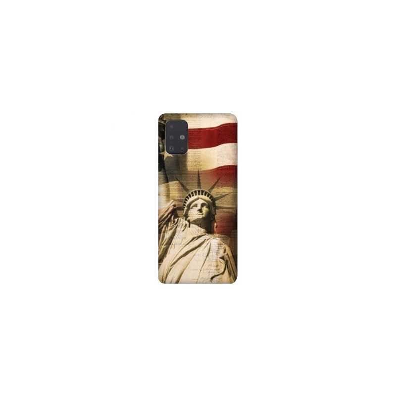Coque pour Samsung Galaxy A51 Amerique USA Statue liberté
