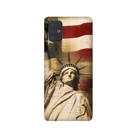 Coque pour Samsung Galaxy A51 Amerique USA Statue liberté