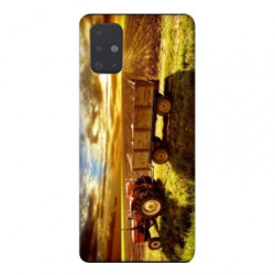 Coque pour Samsung Galaxy A51 Agriculture Tracteur color