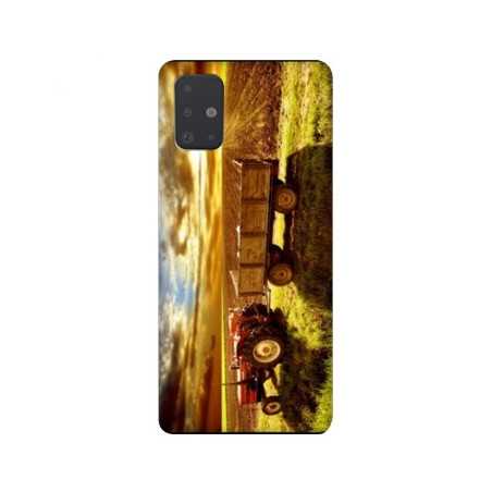 Coque pour Samsung Galaxy A51 Agriculture Tracteur color