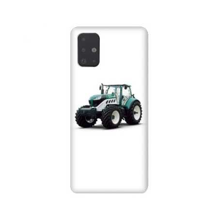 Coque pour Samsung Galaxy A51 Agriculture Tracteur Blanc