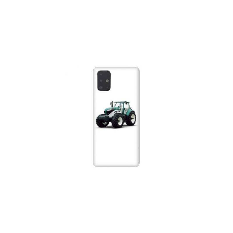 Coque pour Samsung Galaxy A51 Agriculture Tracteur Blanc