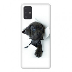 Coque pour Samsung Galaxy A71 Chien noir