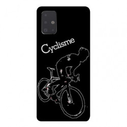 Coque pour Samsung Galaxy A71 Cyclisme Ombre blanche