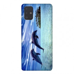 Coque pour Samsung Galaxy A71 Dauphin ile