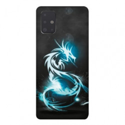 Coque pour Samsung Galaxy A71 Dragon Bleu
