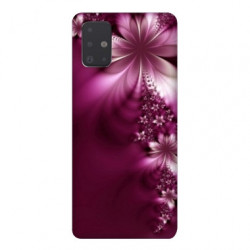 Coque pour Samsung Galaxy A71 fleur violette montante