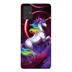 Coque pour Samsung Galaxy A71 Licorne Arc en ciel