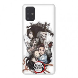 Coque pour Samsung Galaxy A71 Manga demon Slayer Blanc