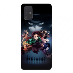 Coque pour Samsung Galaxy A71 Manga demon Slayer Noir