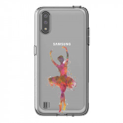 Coque transparente pour Samsung Galaxy A01 Danseuse etoile