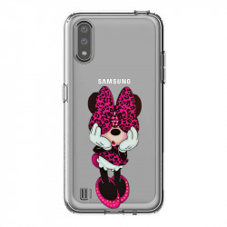 Coque transparente pour Samsung Galaxy A01 noeud papillon