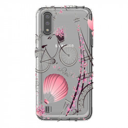 Coque transparente pour Samsung Galaxy A01 Paris mongolfiere