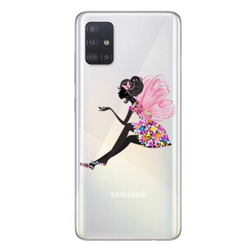 Coque transparente pour Samsung Galaxy A51 magique fee fleurie