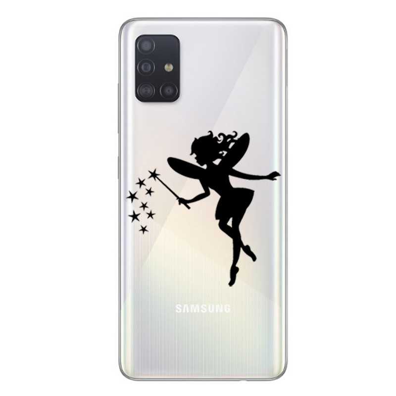 Coque transparente pour Samsung Galaxy A51 magique fee noir