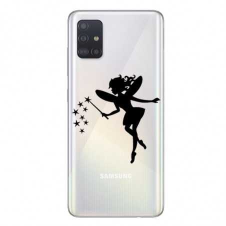 Coque transparente pour Samsung Galaxy A51 magique fee noir