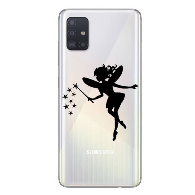 Coque transparente pour Samsung Galaxy A51 magique fee noir